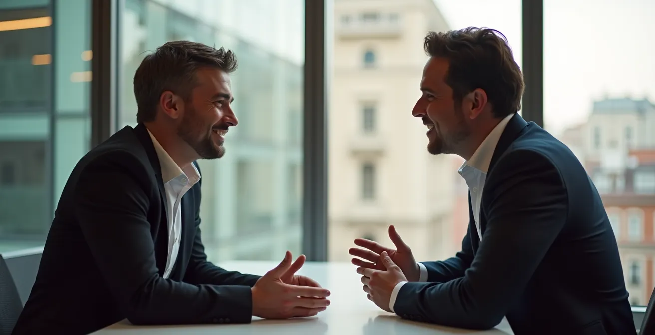 Encuentro profesional entre emprendedor y business angel en España